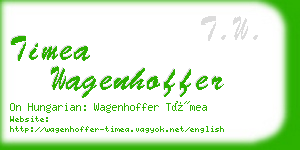 timea wagenhoffer business card
